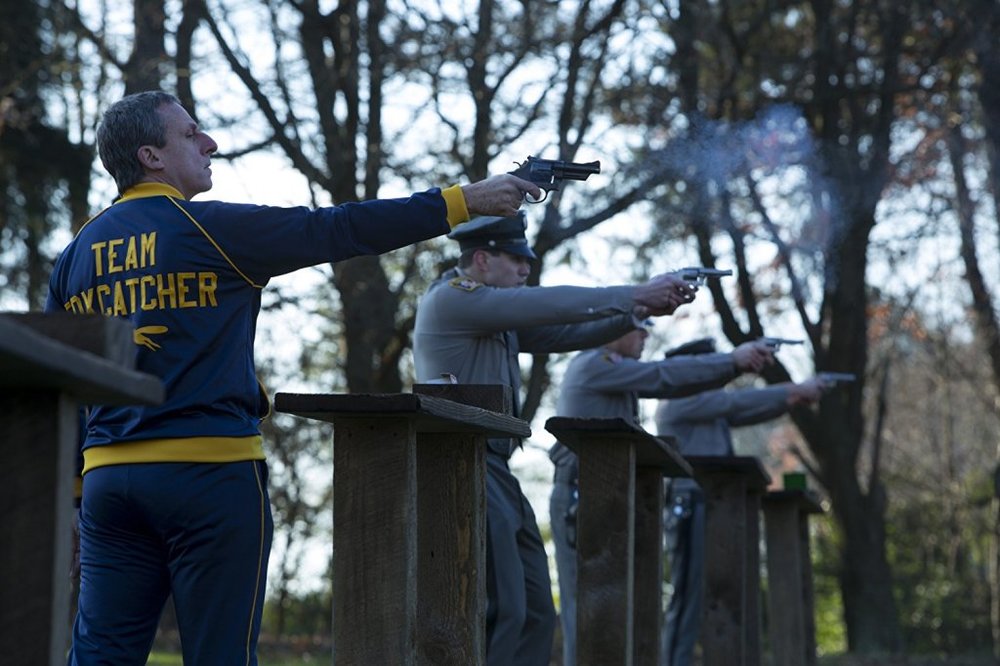 استیو کارل در نمایی از فیلم «شکارچی روباه»(Foxcatcher)